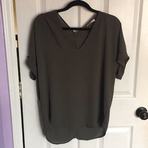 Tunic hunter green top